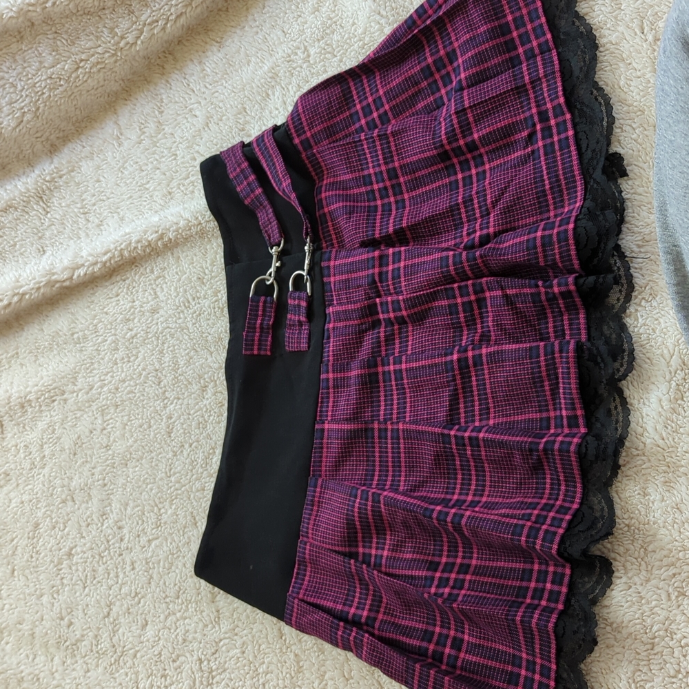 Vintage Morbid plaid skirt